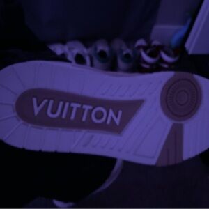 Vuitton Cream and Tan Sole Sneakers